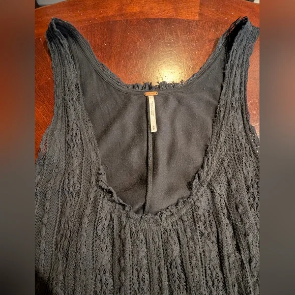 Free People Black Lace Sleeveless Dress Medium - Picture 8 of 15